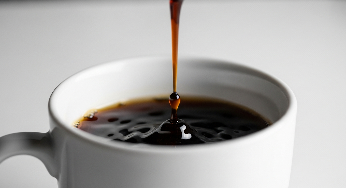 black coffee dripping