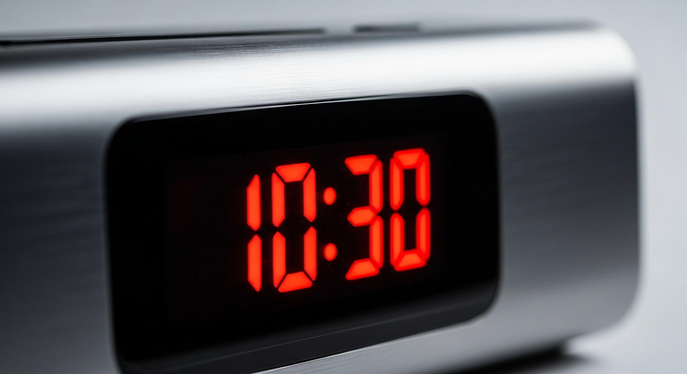 digital clock close up