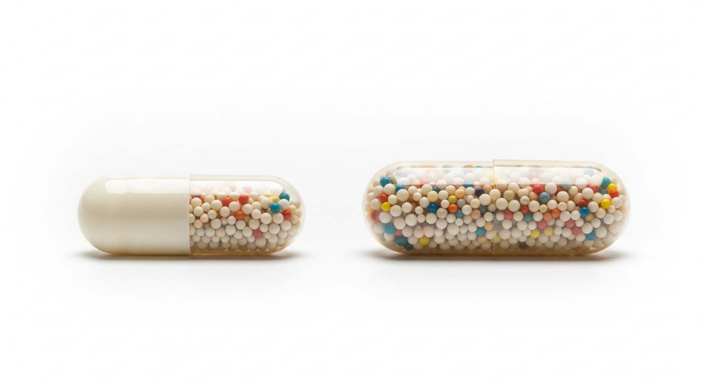 comparing pill capsules