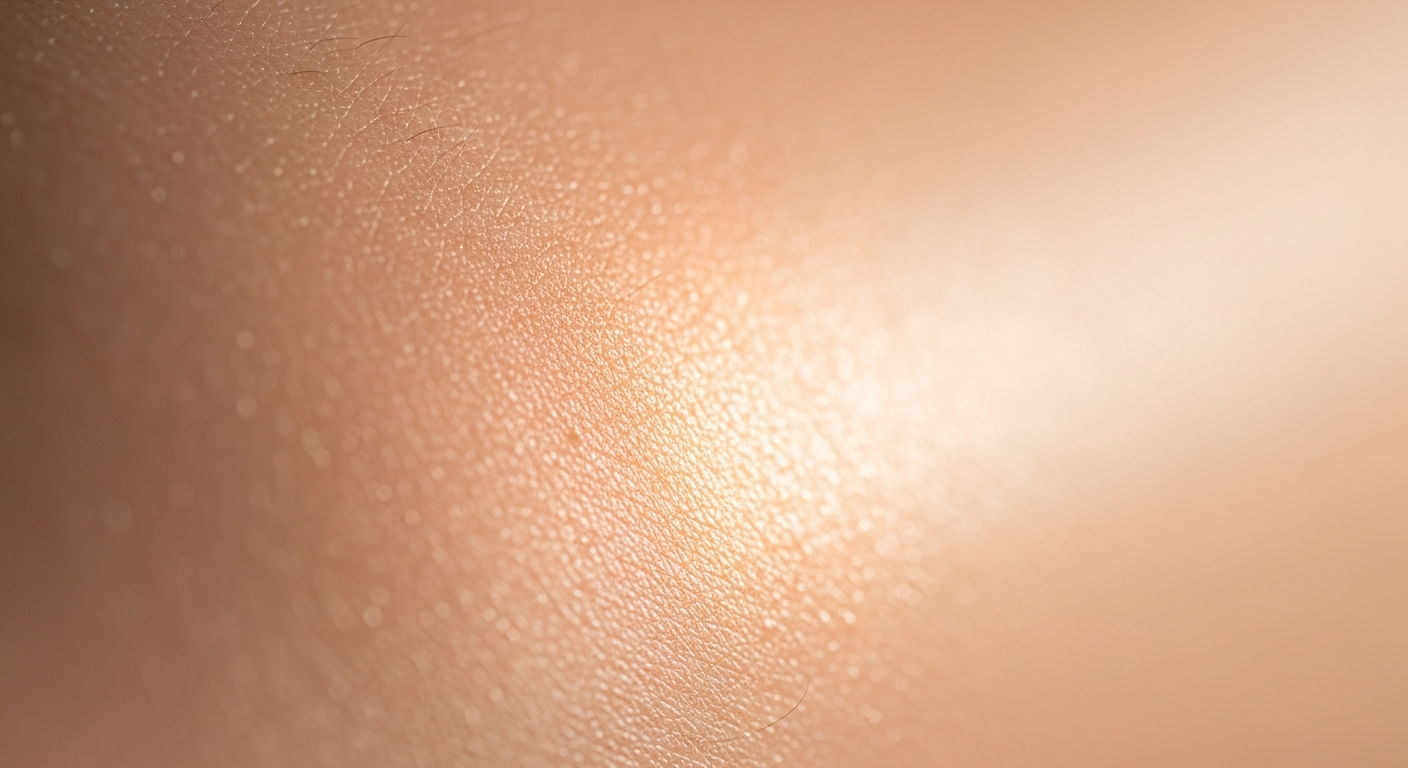 macro shot of glowing healthy skin