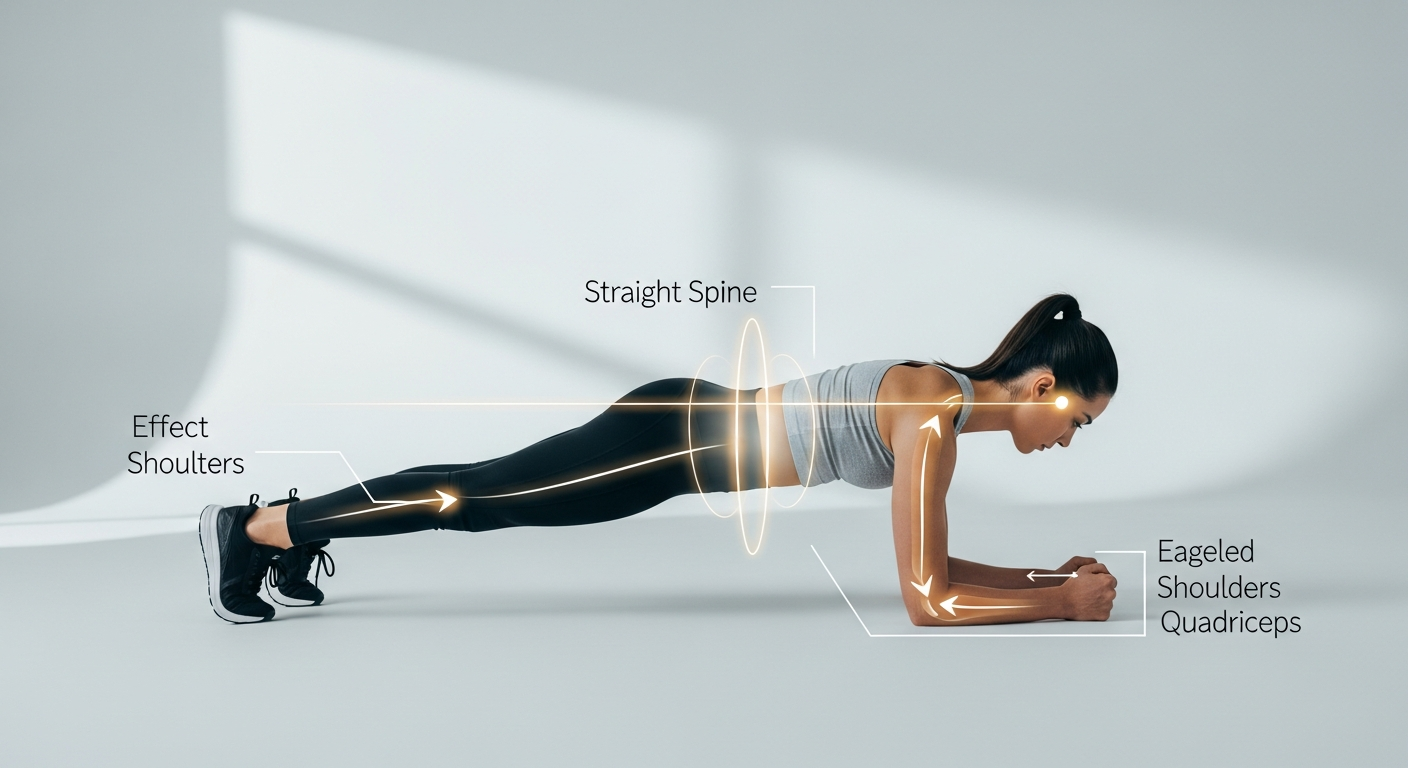 하루 1분 기적! 정확한 플랭크 효과 부위 및 올바른 자세 가이드